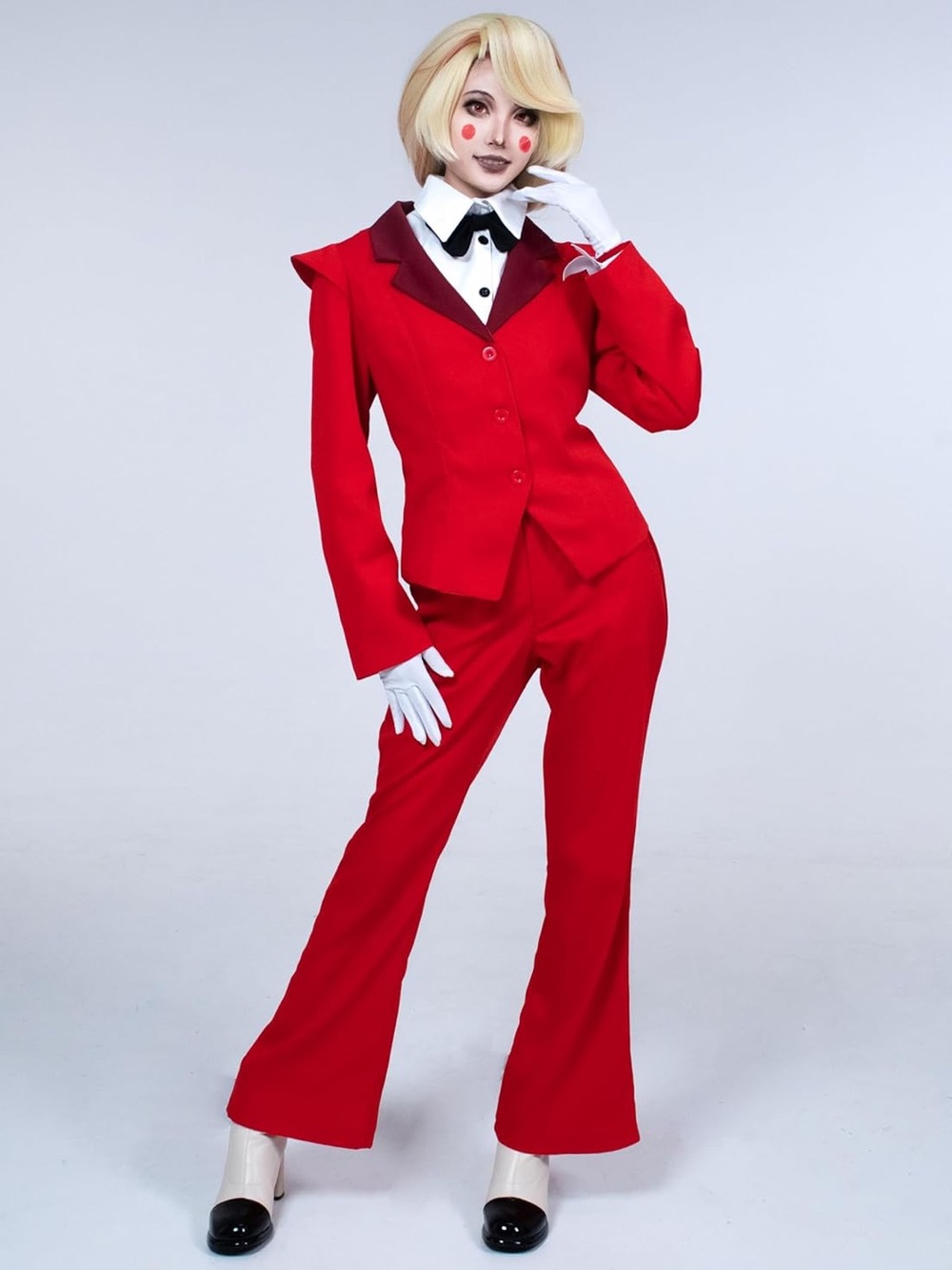 New Upgraded Hazbin Hotel Charlie Morningstar Cosplay Costume size 4-6 Mime suit
